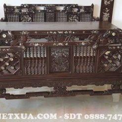Bộ ghế trường kỷ gỗ gụ này đang rất được ưa chuộng