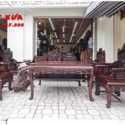 Bộ bàn ghế trường kỷ cực kì chắc chắn với lối đóng mộng xưa