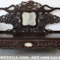 Ghế trường kỷ đục tùng hạc