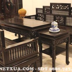 Mẫu bàn ghế trường kỷ theo lối cổ này cực kì thu hút người nhìn