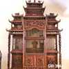 Tủ chùa 9 mái trầu rồng gỗ gụ