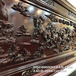 Tranh Đục Mát Mã Gỗ Gụ