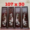 tranh tứ quý khảm ốc